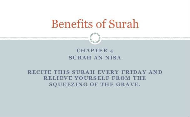 Surah Nisa Benefits