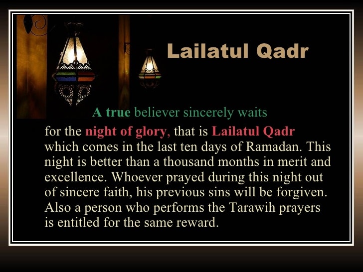 The importance of Lailatul Qadr