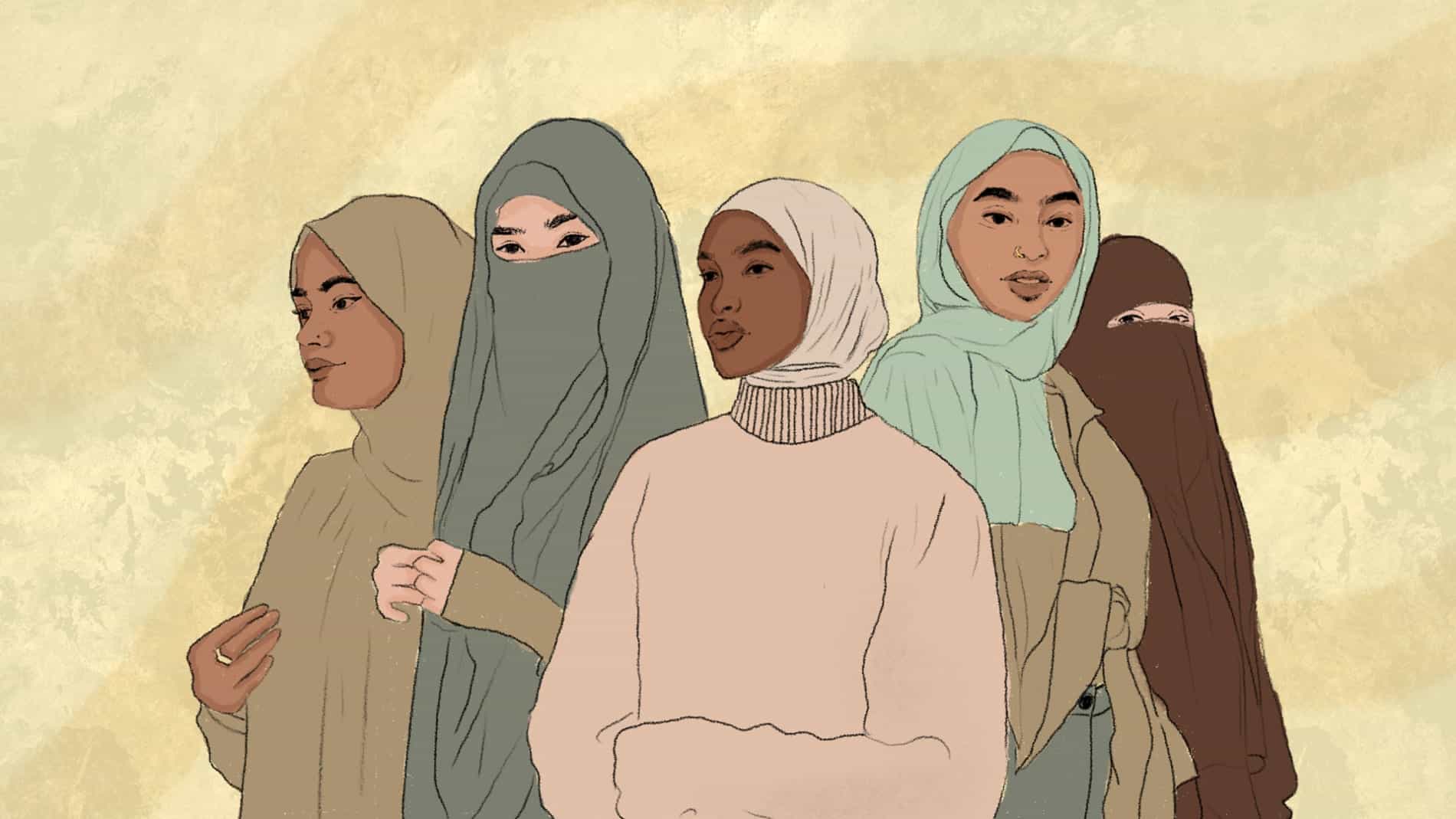 When can a woman take off her hijab?